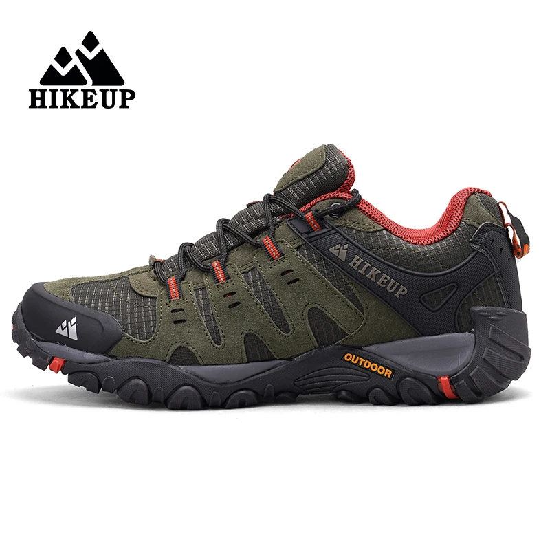 HIKEUP chaussures de randonnée pour hommes chaussures d'extérieur en daim et cuir résistant à l'usure hommes Trekking marche chasse baskets tactiques – Image 52