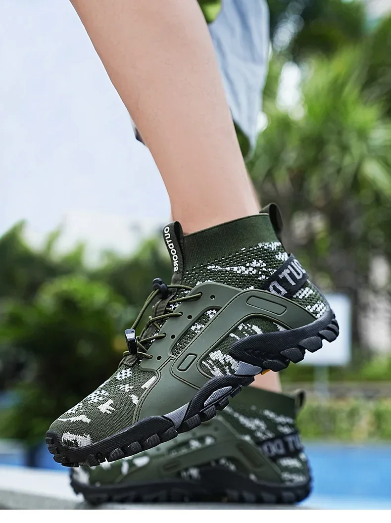 Bottes montantes en maille respirante pour hommes et femmes, chaussures de randonnée confortables, chaussures d'alpinisme, séchage rapide, extérieur, loisirs, voyage, rencontre – Image 18