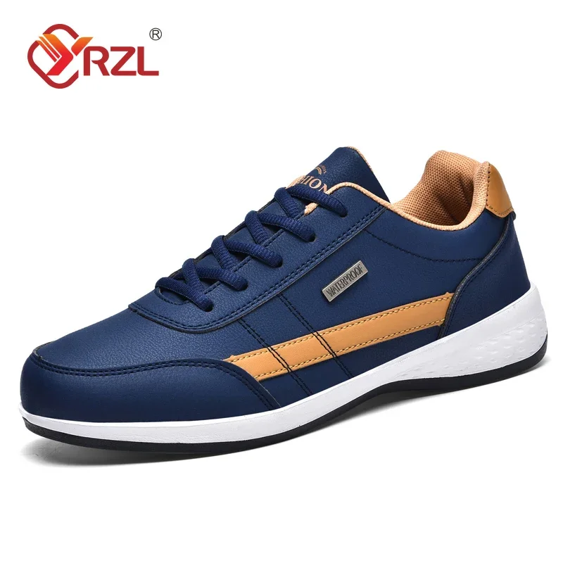 YRZL hommes chaussures printemps automne imperméable marche baskets loisirs mâle en cuir chaussures de sport chaussures antidérapantes Tennis pour hommes – Image 11