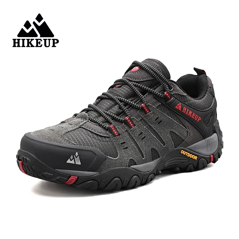 HIKEUP chaussures de randonnée pour hommes chaussures d'extérieur en daim et cuir résistant à l'usure hommes Trekking marche chasse baskets tactiques