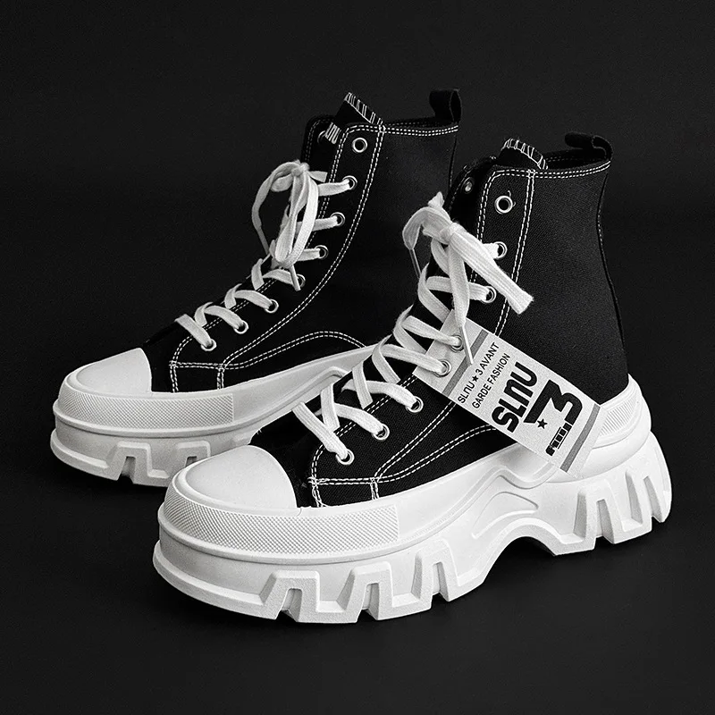 Femmes Chaussures décontractées vulcanisées baskets en toile légère chaussures plates confortables, Chaussures de sport montantes Chaussures Femme