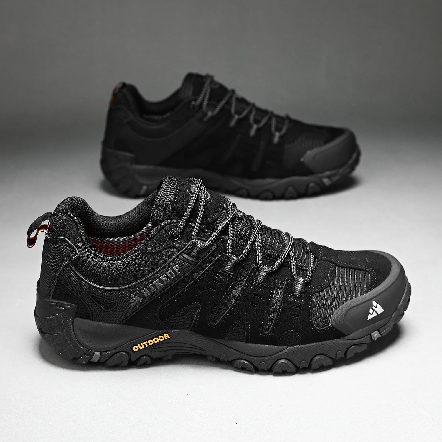 HIKEUP chaussures de randonnée pour hommes chaussures d'extérieur en daim et cuir résistant à l'usure hommes Trekking marche chasse baskets tactiques – Image 46
