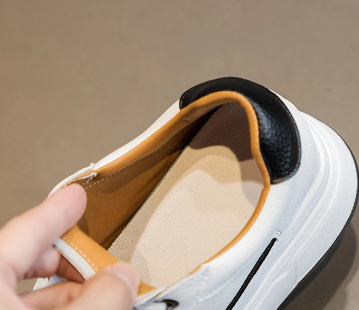 Fujin 9 cm vache daim en cuir véritable femmes chaussures vulcanisées plate-forme compensée Skate Boarding haute marque talons chaussures d'été décontractées – Image 44