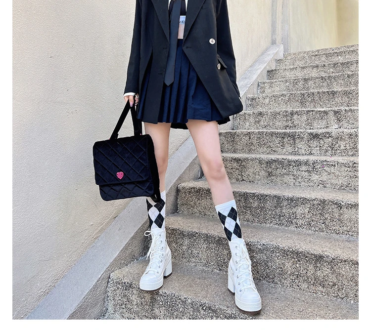 Femmes plate-forme baskets marque de luxe femmes bottes mode en plein air Skateboard chaussures femmes haut toile Sneaker grande taille 36-42 – Image 26