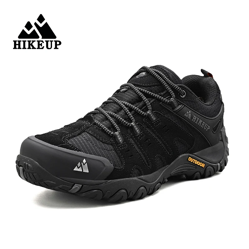 HIKEUP chaussures de randonnée pour hommes chaussures d'extérieur en daim et cuir résistant à l'usure hommes Trekking marche chasse baskets tactiques – Image 7