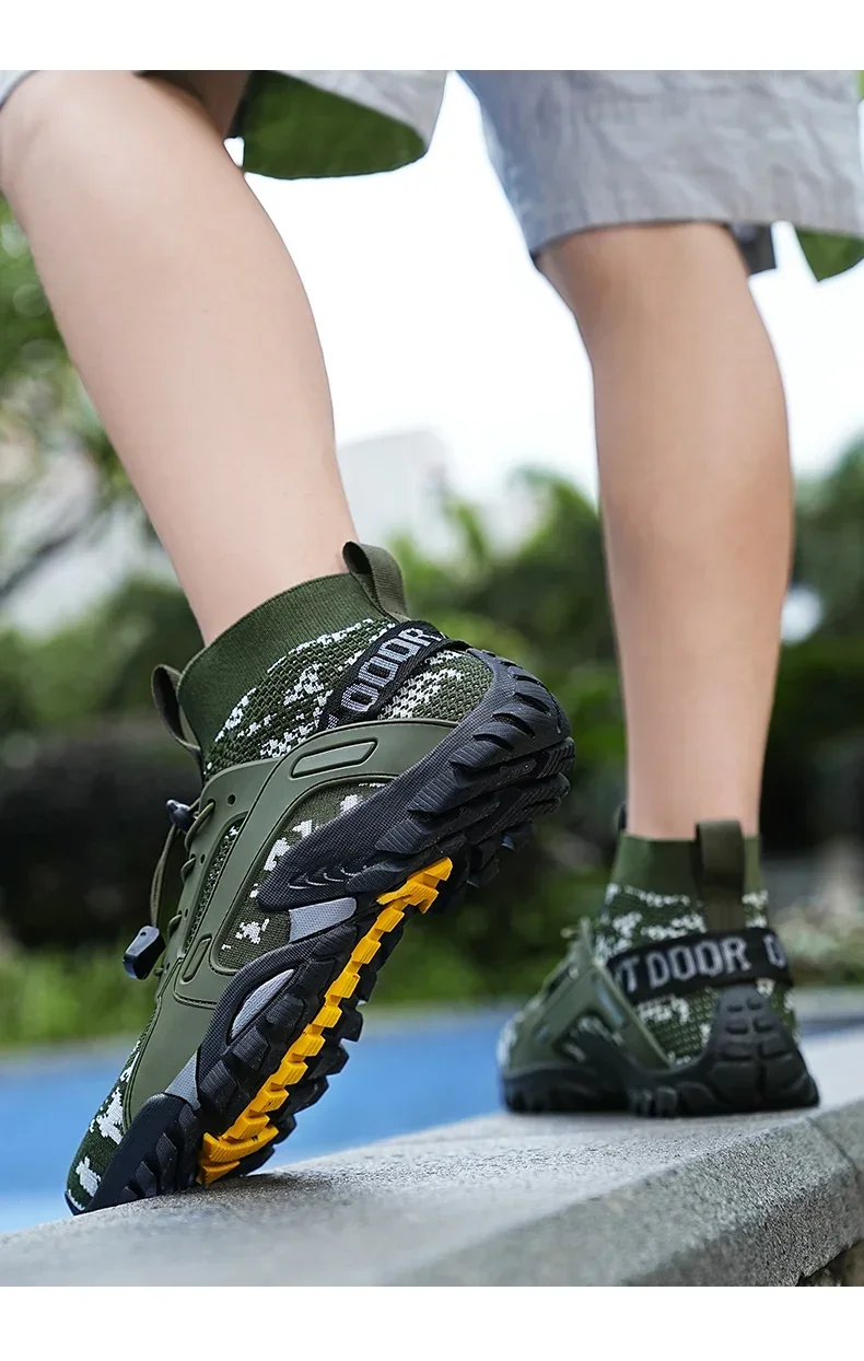 Bottes montantes en maille respirante pour hommes et femmes, chaussures de randonnée confortables, chaussures d'alpinisme, séchage rapide, extérieur, loisirs, voyage, rencontre – Image 15