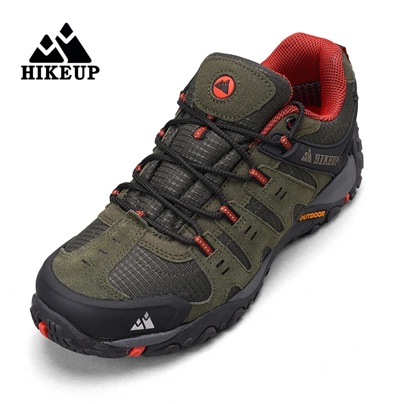 HIKEUP chaussures de randonnée pour hommes chaussures d'extérieur en daim et cuir résistant à l'usure hommes Trekking marche chasse baskets tactiques – Image 53
