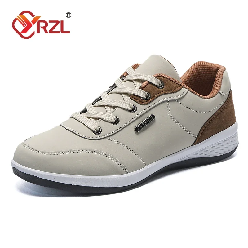 YRZL hommes chaussures printemps automne imperméable marche baskets loisirs mâle en cuir chaussures de sport chaussures antidérapantes Tennis pour hommes – Image 9