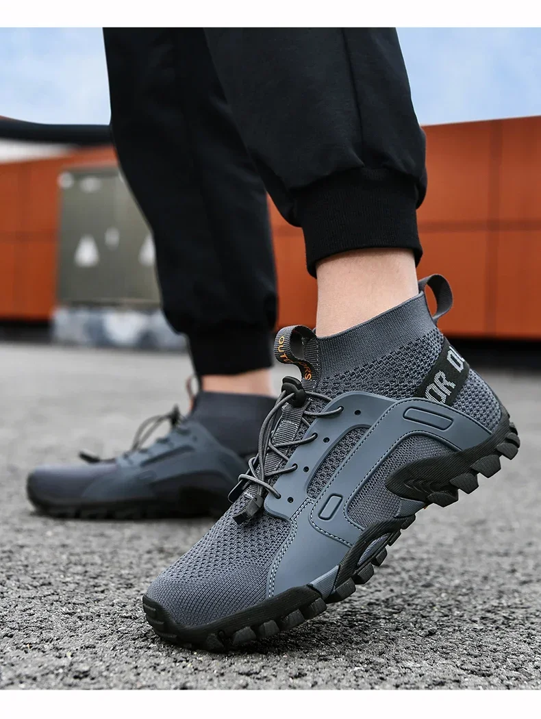 Bottes montantes en maille respirante pour hommes et femmes, chaussures de randonnée confortables, chaussures d'alpinisme, séchage rapide, extérieur, loisirs, voyage, rencontre – Image 21