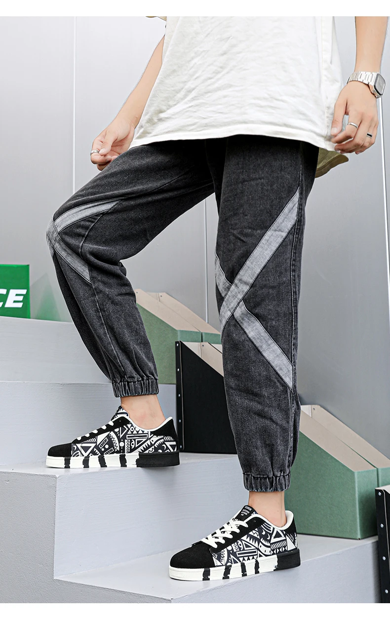 YRZL-Chaussures de course en toile à lacets pour hommes, baskets de sport à la mode, baskets de développement, imprimé graffiti, Leeds, style géométrique – Image 24