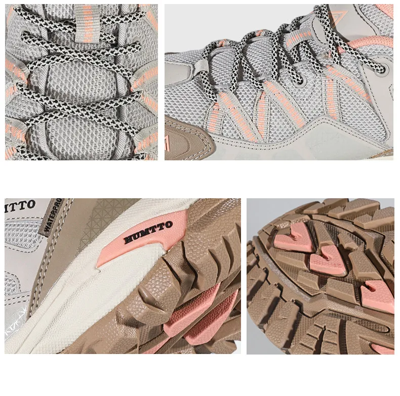 HUMTTO-Chaussures de randonnée résistantes à l'usure pour femmes, baskets de sport en plein air, à lacets, escalade, trekking, 110609B – Image 23