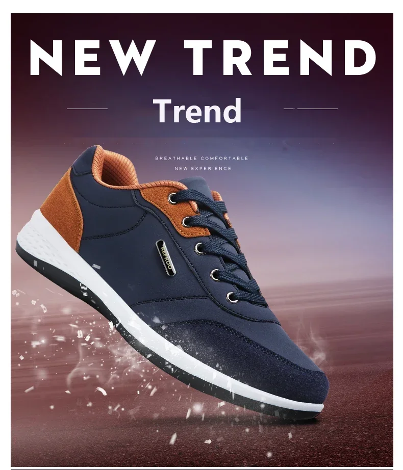 YRZL hommes chaussures printemps automne imperméable marche baskets loisirs mâle en cuir chaussures de sport chaussures antidérapantes Tennis pour hommes – Image 12